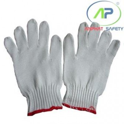 Găng tay Poly (Trắng) cổ dài (K7) 60g
